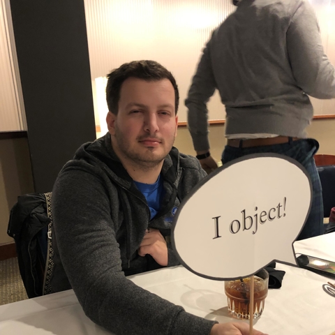 Brad-at-SOTF-with-I-object-sign